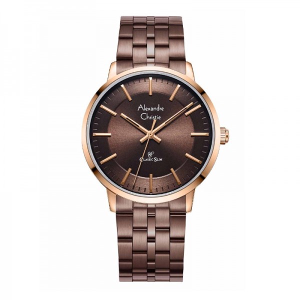 Alexandre Christie AC 8692 Rosegold Brown Man MHBROBO